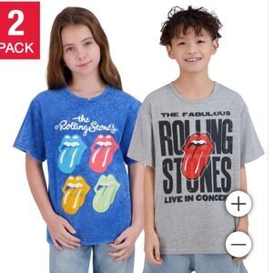 The Rolling Stones Kids T-Shirt Set - Blue and Gray